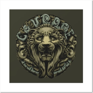 Lion Crest - Courage Posters and Art